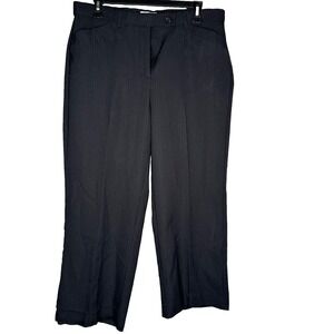 Christopher & Banks Pinstripe Crop Pants | Size‎ 10 Black Career-READ